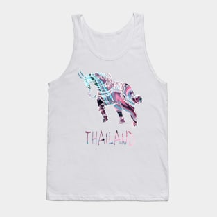 Ornate Thai Elephant In A Colorful Illustration Tank Top